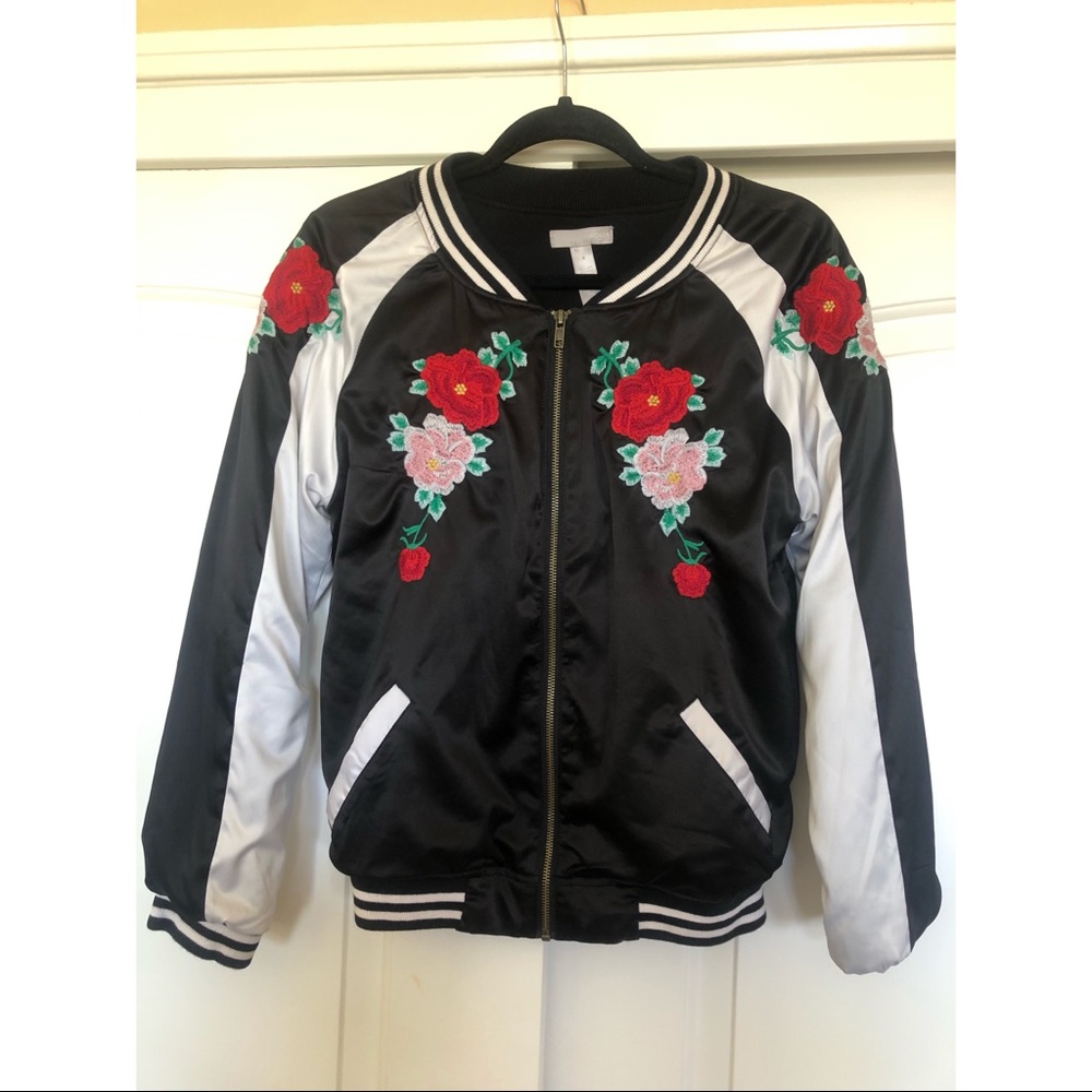 AQUA Silk Bomber Jacket